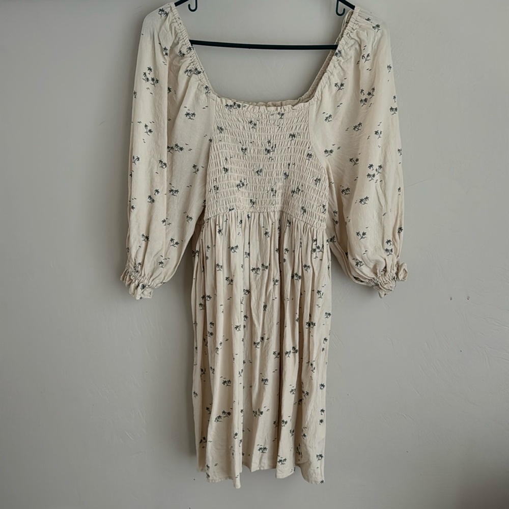 Rylee + Cru palm midi dress